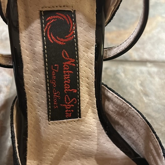 Natural Spin Ballroom 3” height heels dance shoes. Black lace. - Picture 6 of 9